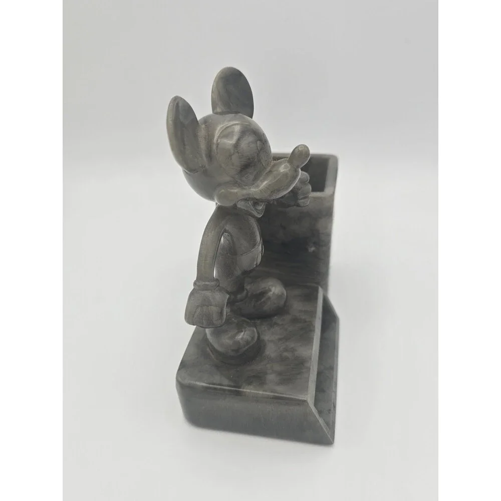 Vintage Disney Mickey Mouse Faux Marble Desk Set Lot - 3 Pcs- Repair/Restoration